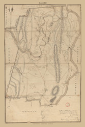 Deerfield, Massachusetts 1830 Old Town Map Reprint - Roads Place Names  Massachusetts Archives