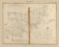 Dorchester & Milton, Massachusetts 1831 Old Town Map Reprint - Roads Homeowner Names Place Names  Massachusetts Archives