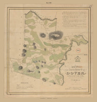 Dover, Massachusetts 1831 Old Town Map Reprint - Roads Homeowner Names Place Names  Massachusetts Archives