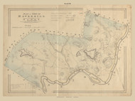 Haverhill, Massachusetts 1831 Old Town Map Reprint - Roads Place Names  Massachusetts Archives