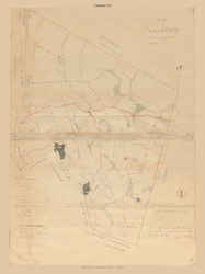 Lunenburg (Restored), Massachusetts 1831 Old Town Map Reprint - Roads House Locations Place Names  Massachusetts Archives
