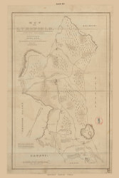 Lynnfield, Massachusetts 1831 Old Town Map Reprint - Roads Place Names  Massachusetts Archives
