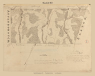 Mansfield, Massachusetts 1831 Old Town Map Reprint - Roads Place Names  Massachusetts Archives