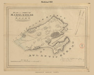 Marblehead, Massachusetts 1830 Old Town Map Reprint - Roads House Locations Place Names  Massachusetts Archives