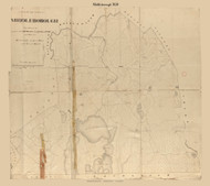 Middleborough, Massachusetts 1830 Old Town Map Reprint - Roads Place Names  Massachusetts Archives