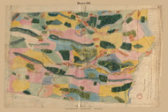 Monson, Massachusetts 1831 Old Town Map Reprint - Roads Place Names  Massachusetts Archives