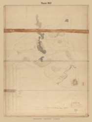 Natick, Massachusetts 1831 Old Town Map Reprint - Roads Place Names  Massachusetts Archives