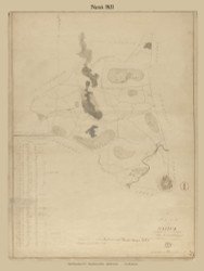Natick (Digitally Restored), Massachusetts 1831 Old Town Map Reprint - Roads Place Names  Massachusetts Archives