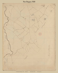 New Braintree, Massachusetts 1830 Old Town Map Reprint - Roads Place Names Roads Only  Massachusetts Archives