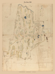 New Salem, Massachusetts 1830 Old Town Map Reprint - Roads Place Names  Massachusetts Archives