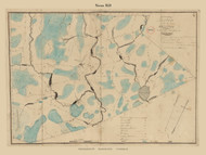 Norton, Massachusetts 1830 Old Town Map Reprint - Roads House Locations Place Names  Massachusetts Archives