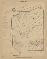Plainfield, Massachusetts 1830 Old Town Map Reprint - Roads Place Names  Massachusetts Archives