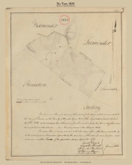 Princetown, Massachusetts 1838 Old Town Map Reprint - Roads Place Names  Massachusetts Archives