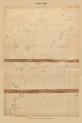 Rehoboth, Massachusetts 1830 Old Town Map Reprint - Roads Place Names  Massachusetts Archives