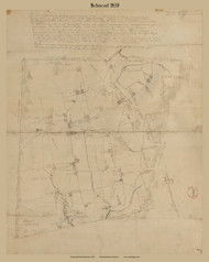 Richmond, Massachusetts 1830 Old Town Map Reprint - Roads House Locations Place Names  Massachusetts Archives