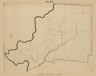 Rowe, Massachusetts 1830 Old Town Map Reprint - Roads Place Names  Massachusetts Archives