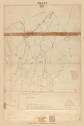 Rutland, Massachusetts 1830 Old Town Map Reprint - Roads House Locations Place Names  Massachusetts Archives