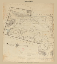 Shutesbury, Massachusetts 1830 Old Town Map Reprint - Roads Place Names  Massachusetts Archives