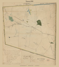 Townsend, Massachusetts 1831 Old Town Map Reprint - Roads Place Names  Massachusetts Archives