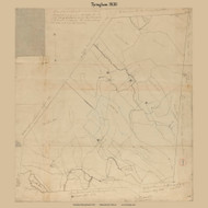 Tyringham, Massachusetts 1830 Old Town Map Reprint - Roads Place Names  Massachusetts Archives