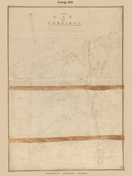 Uxbridge, Massachusetts 1830 Old Town Map Reprint - Roads Place Names  Massachusetts Archives
