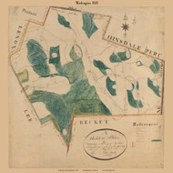Washington, Massachusetts 1831 Old Town Map Reprint - Roads Place Names  Massachusetts Archives