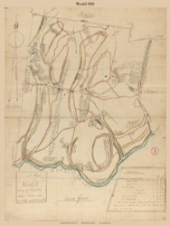 Wendell, Massachusetts 1830 Old Town Map Reprint - Roads Place Names  Massachusetts Archives