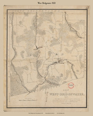 West Bridgewater, Massachusetts 1831 Old Town Map Reprint - Roads House Locations Place Names  Massachusetts Archives