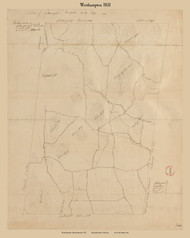 Westhampton, Massachusetts 1831 Old Town Map Reprint - Roads Place Names  Massachusetts Archives