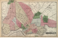 Brooklyn City, New York 1873 Old Town Map Reprint - Kings Co. (LI)