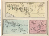 East Hampton, Amagansett, and Bridgehampton Villages - East Hampton, New York 1873 Old Town Map Reprint - Suffolk Co. (LI)
