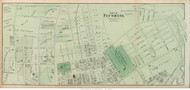 Flushing Village (Eastern Part) - Flushing, New York 1873 Old Town Map Reprint - Queens Co. (LI)