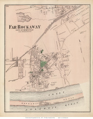 Far Rockaway Village - Hempstead, New York 1873 Old Town Map Reprint - Queens Co. (LI)