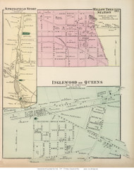 Springfield Store, Willow Tree Station, and Inglewood or Queens Villages - Hempstead, New York 1873 Old Town Map Reprint - Queens Co. (LI)