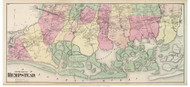 Hempstead Town (Southern Part), New York 1873 Old Town Map Reprint - Queens Co. (LI)