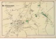 Huntington Village, New York 1873 Old Town Map Reprint - Suffolk Co. (LI)
