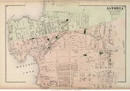 Astoria - Long Island City, New York 1873 Old Town Map Reprint - Queens Co. (Suffolk Atlas)