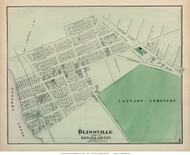 Blissville - Long Island City, New York 1873 Old Town Map Reprint - Queens Co. (Suffolk Atlas)