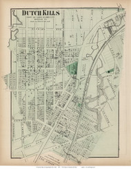 Dutch Kills - Long Island City, New York 1873 Old Town Map Reprint - Queens Co. (Suffolk Atlas)