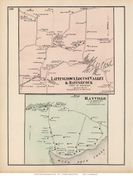 Bayville, Matinecock, Lattingtown, and Locust Valley Villages - Oyster Bay, New York 1873 Old Town Map Reprint - Queens Co. (Suffolk Atlas)