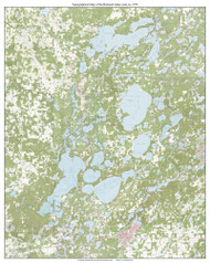 Brainerd Lakes Area (Full Color) 1973 - Custom USGS Old Topo Map - Minnesota - Brainerd Area