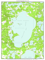 Pelican Lake 1973 - Custom USGS Old Topo Map - Minnesota - Brainerd Area