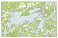 Whitefish Lake Chain 1973 - Custom USGS Old Topo Map - Minnesota - Brainerd Area
