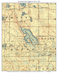 Medicine Lake 1902 - Custom USGS Old Topo Map - Minnesota - Medicine Lake