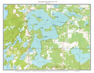 Bay Lake 1970 - Custom USGS Old Topo Map - Minnesota - Mille Lacs Lake Area