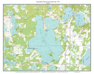 Farm Island Lake 1970 - Custom USGS Old Topo Map - Minnesota - Mille Lacs Lake Area