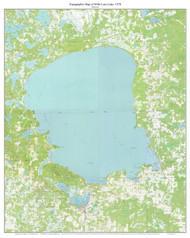 Mille Lacs Lake 1970 - Custom USGS Old Topo Map - Minnesota - Mille Lacs Lake Area