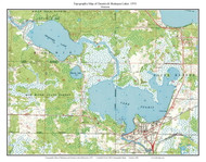 Onamia & Shakopee Lakes 1970 - Custom USGS Old Topo Map - Minnesota - Mille Lacs Lake Area