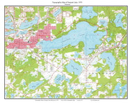 Serpent Lake 1970 - Custom USGS Old Topo Map - Minnesota - Mille Lacs Lake Area
