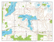 Lake Wilhelm 1981 - Custom USGS Old Topo Map - Minnesota - Lake Wilhelm Area